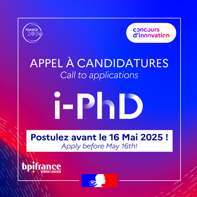 VIsuel Appel- à candidature i-PhD : vous avez jusqu'au 16 mai pour candidater